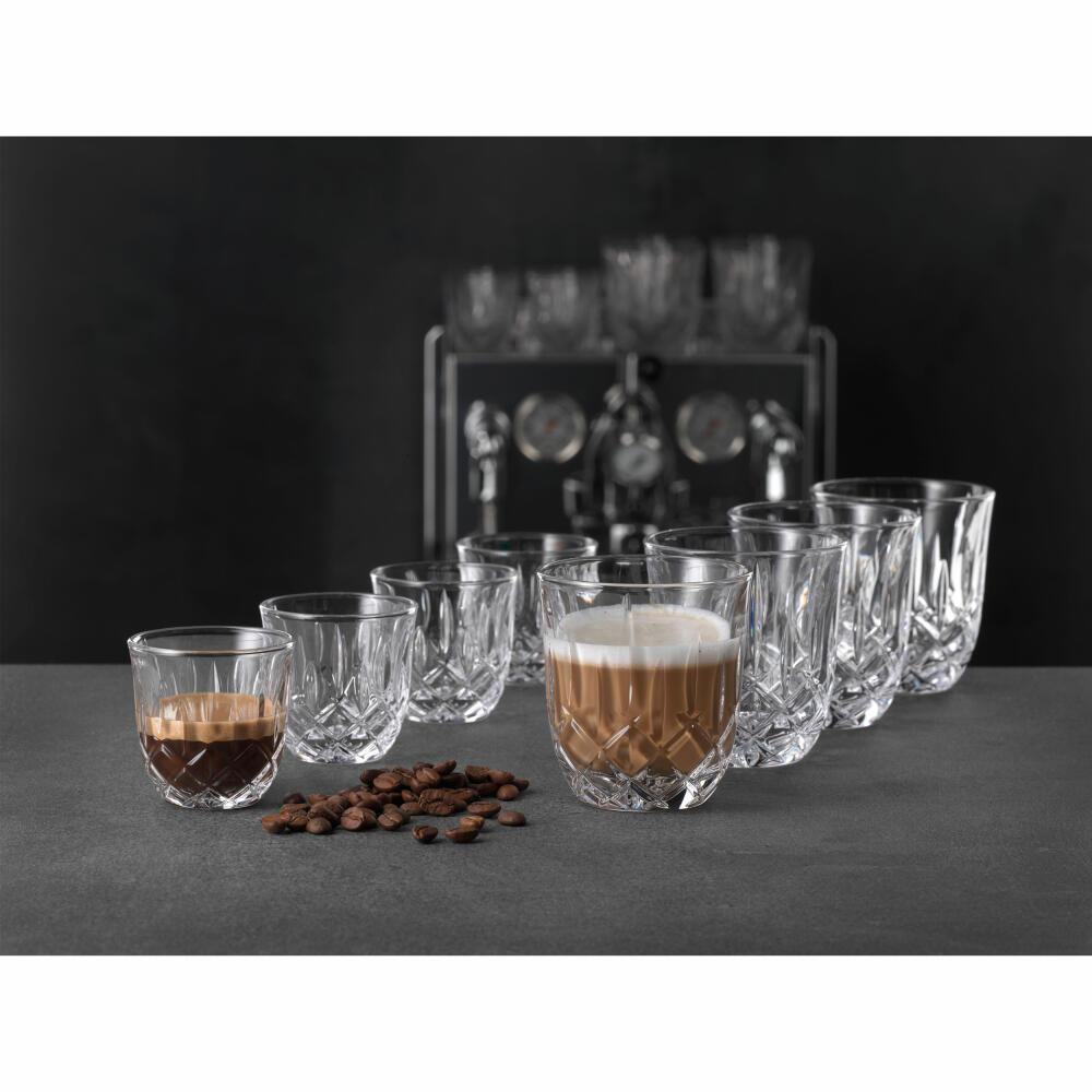 Nachtmann Noblesse Barista Set, 8-piece, espresso glass, cappuccino glass, coffee glass, crystal glass, 105602