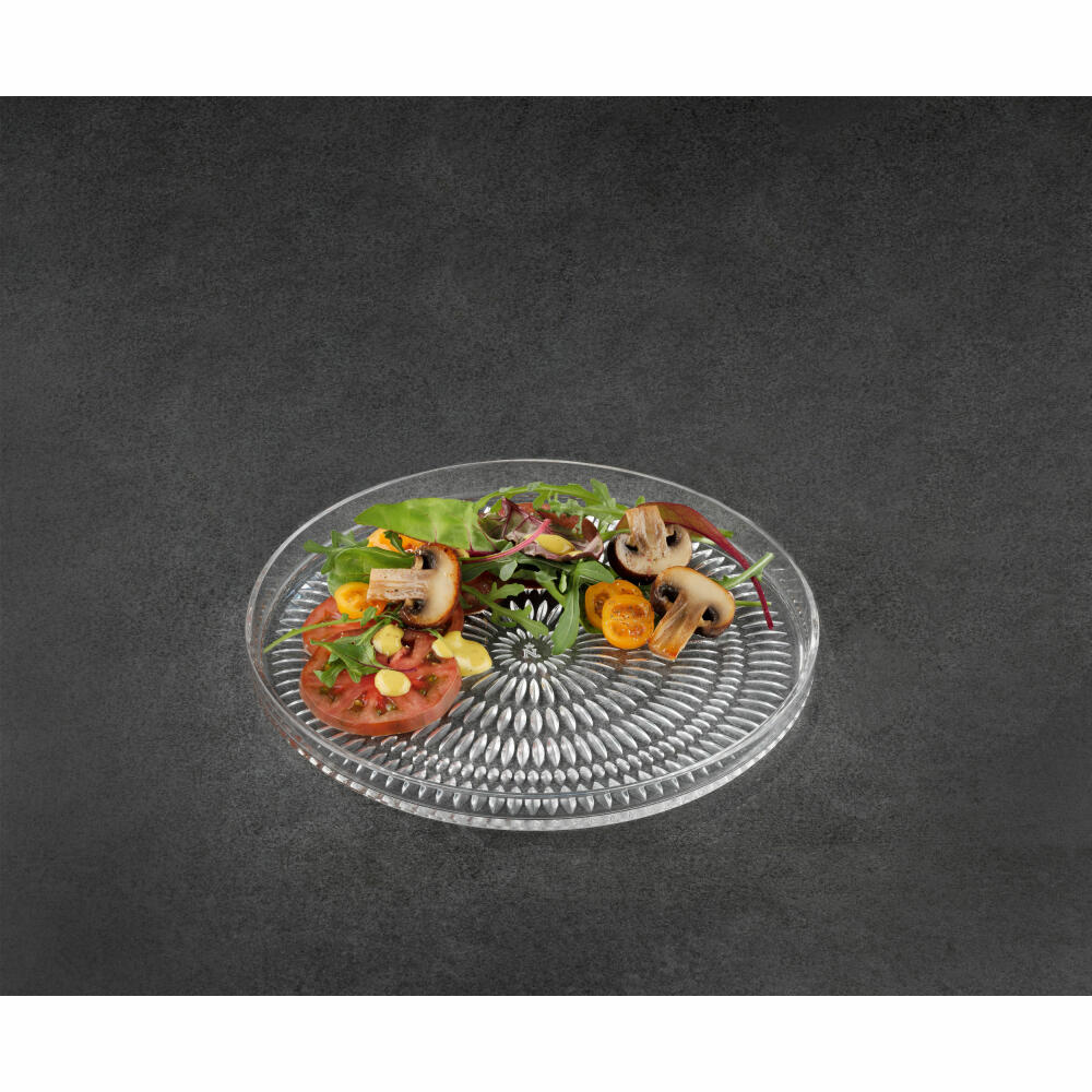 Nachtmann Ethno Plate, set of 2, serving plate, dessert plate, appetizer plate, crystal glass, Ø 22 cm, 105767