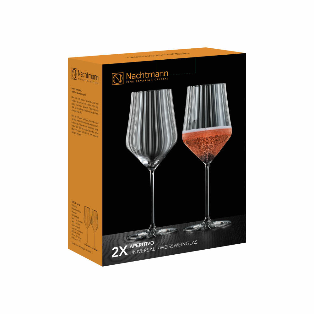 Nachtmann Aperitivo universal glass, set of 2, wine glass, long drink glass, splash glass, crystal glass, 490 ml, 105729