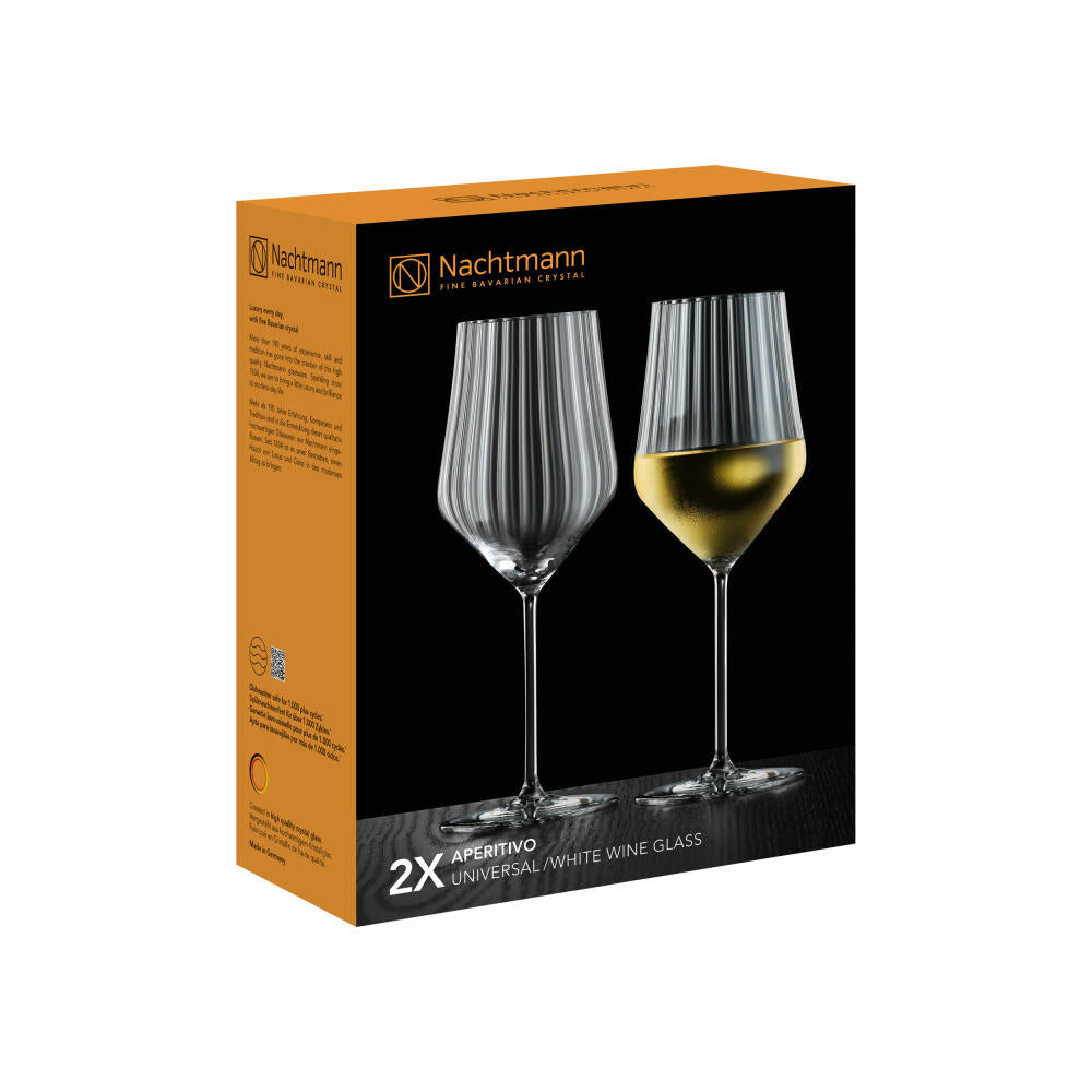 Nachtmann Aperitivo universal glass, set of 2, wine glass, long drink glass, splash glass, crystal glass, 490 ml, 105729