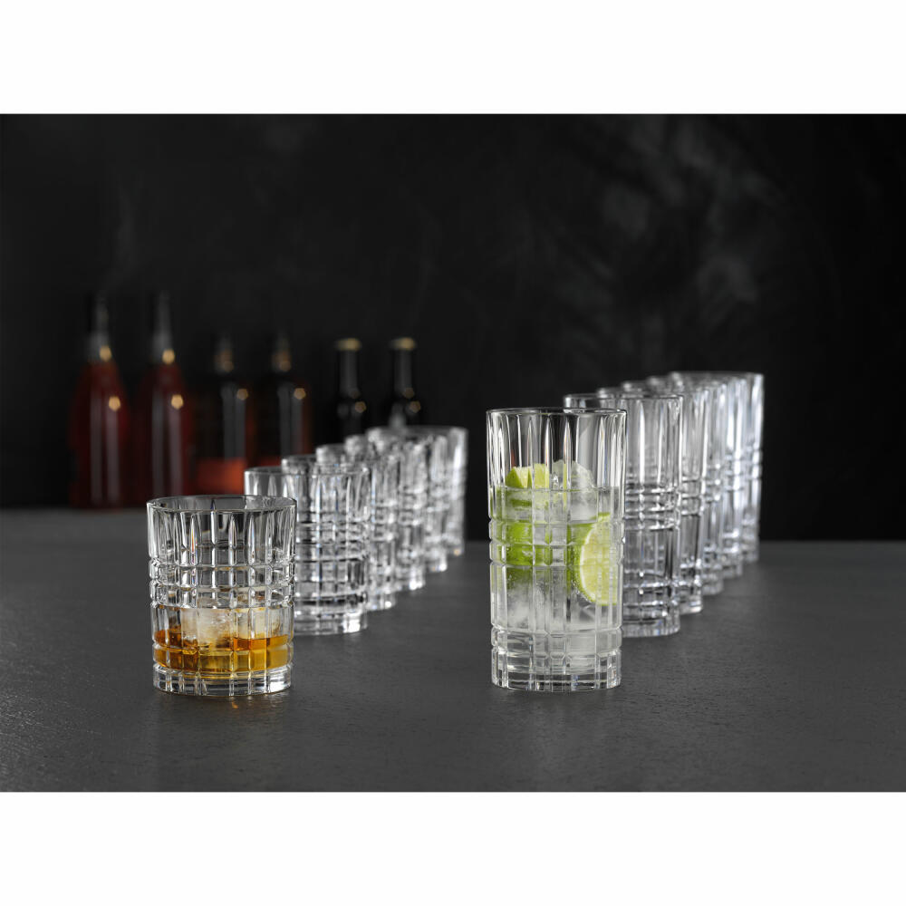 Nachtmann Highland Square Mug Set, 12 pcs., Tumbler, Long Drink Glass, Drinking Glass, Crystal Glass, 101754