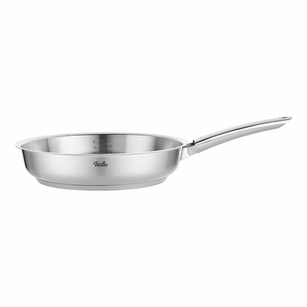 Fissler pan Pure, frying pan, stainless steel 18/10, silver, 28 cm, 086-374-28-100