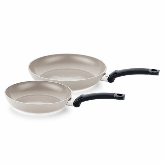 Fissler Ceratal Classic pan set 2-piece, aluminum, gray, 28 + 24 cm, 157-220-02-100