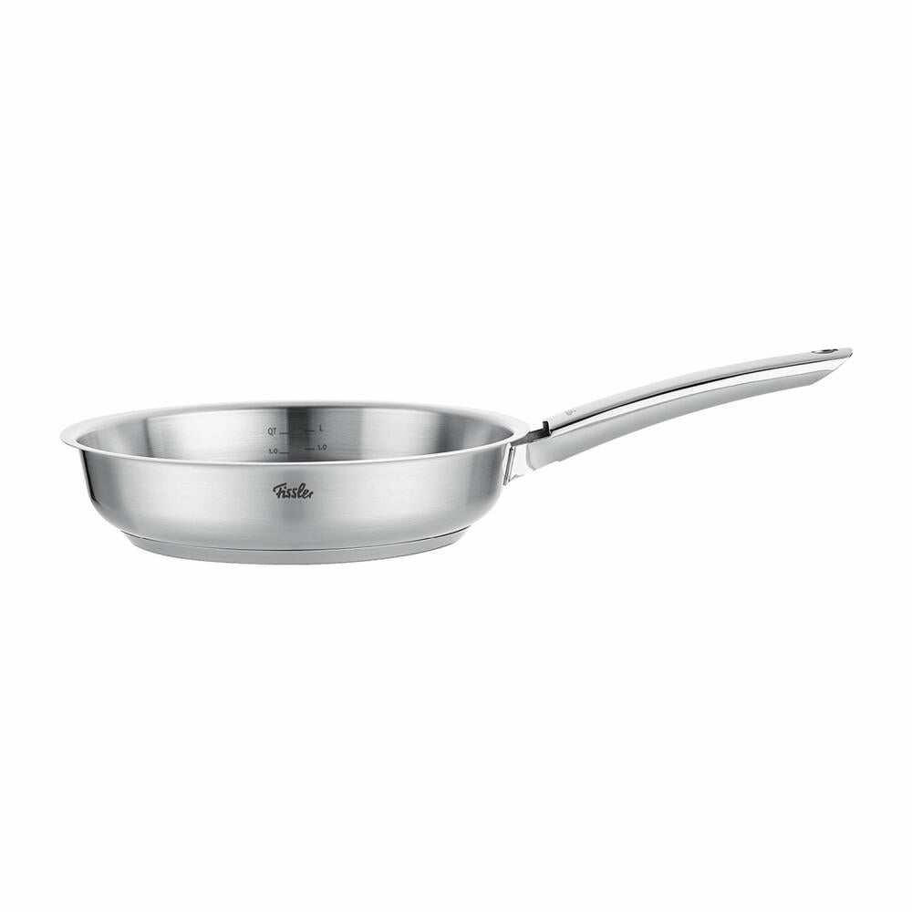 Fissler pan Pure, frying pan, stainless steel 18/10, silver, 24 cm, 086-374-24-100