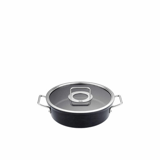 Fissler Adamant frying pan with glass lid, aluminum, anthracite, 28 cm, 156-125-28-000