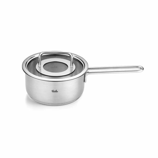 Fissler Pure saucepan with glass lid, stainless steel, silver, 16 cm, 086-155-16-000