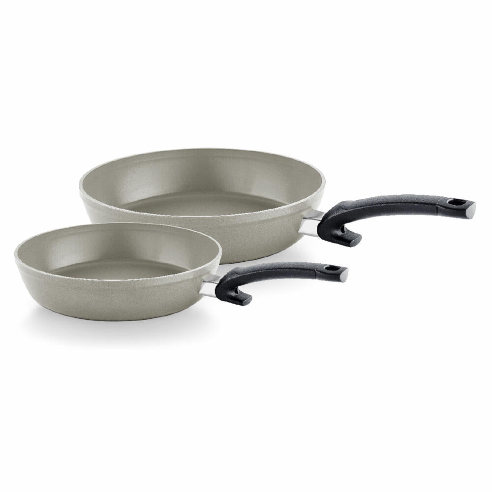 Fissler Pfannen-Set Ceratal Comfort 2-tlg., Aluminium, Grau, 28 + 24 cm, 159-220-02-100