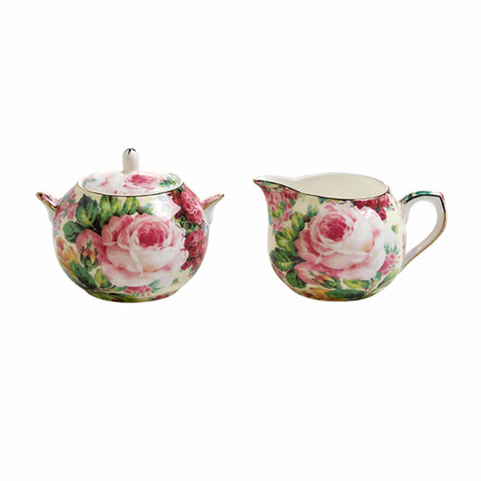 Maxwell &amp; Williams Royal Old England Milk &amp; Sugar Set, Wild Rose, Porcelain, 2-piece, S311225