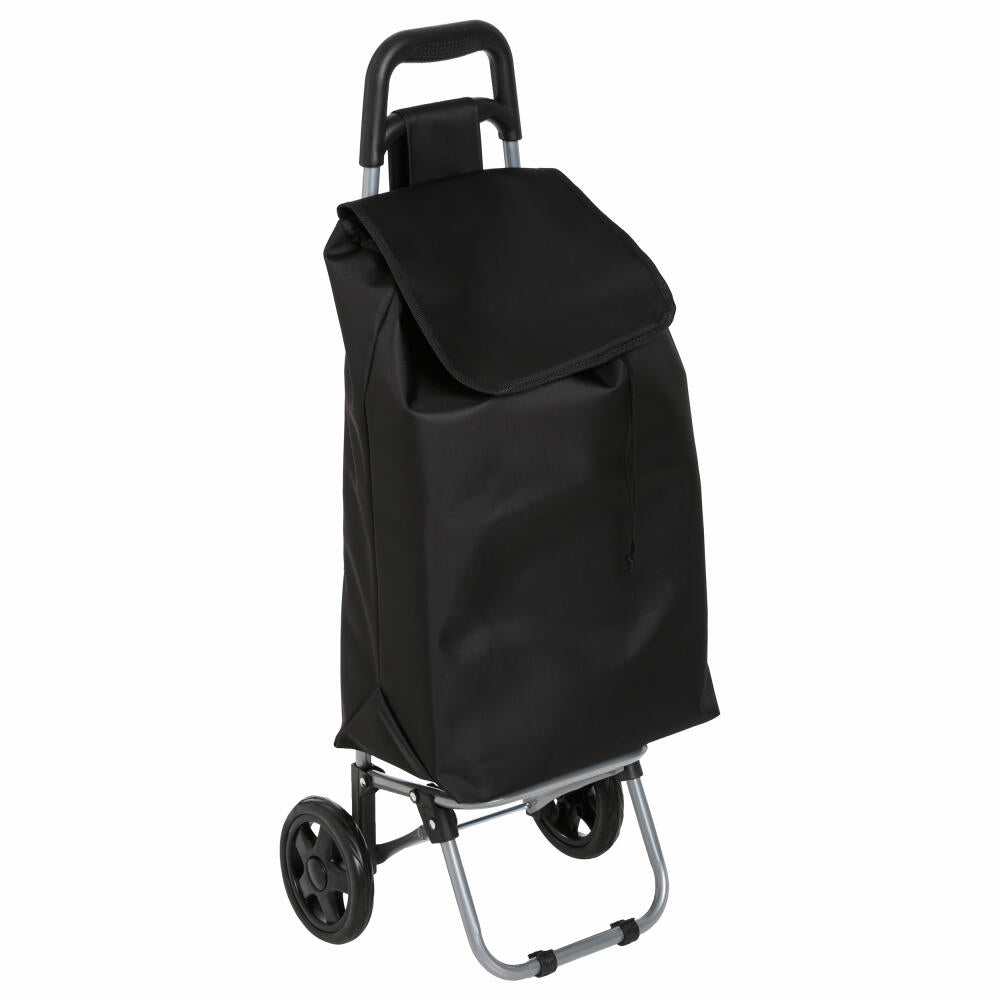 5five Simply Smart shopping trolley with handle, steel, polyester, plastic, black, 117012