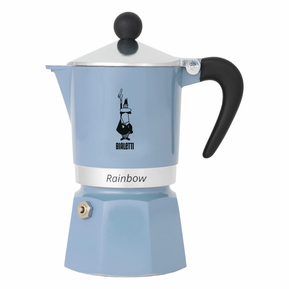 Bialetti Espresso Maker Primavera Rainbow for 6 Cups, Coffee Maker, Aluminium, Blue, 270 ml, 6543