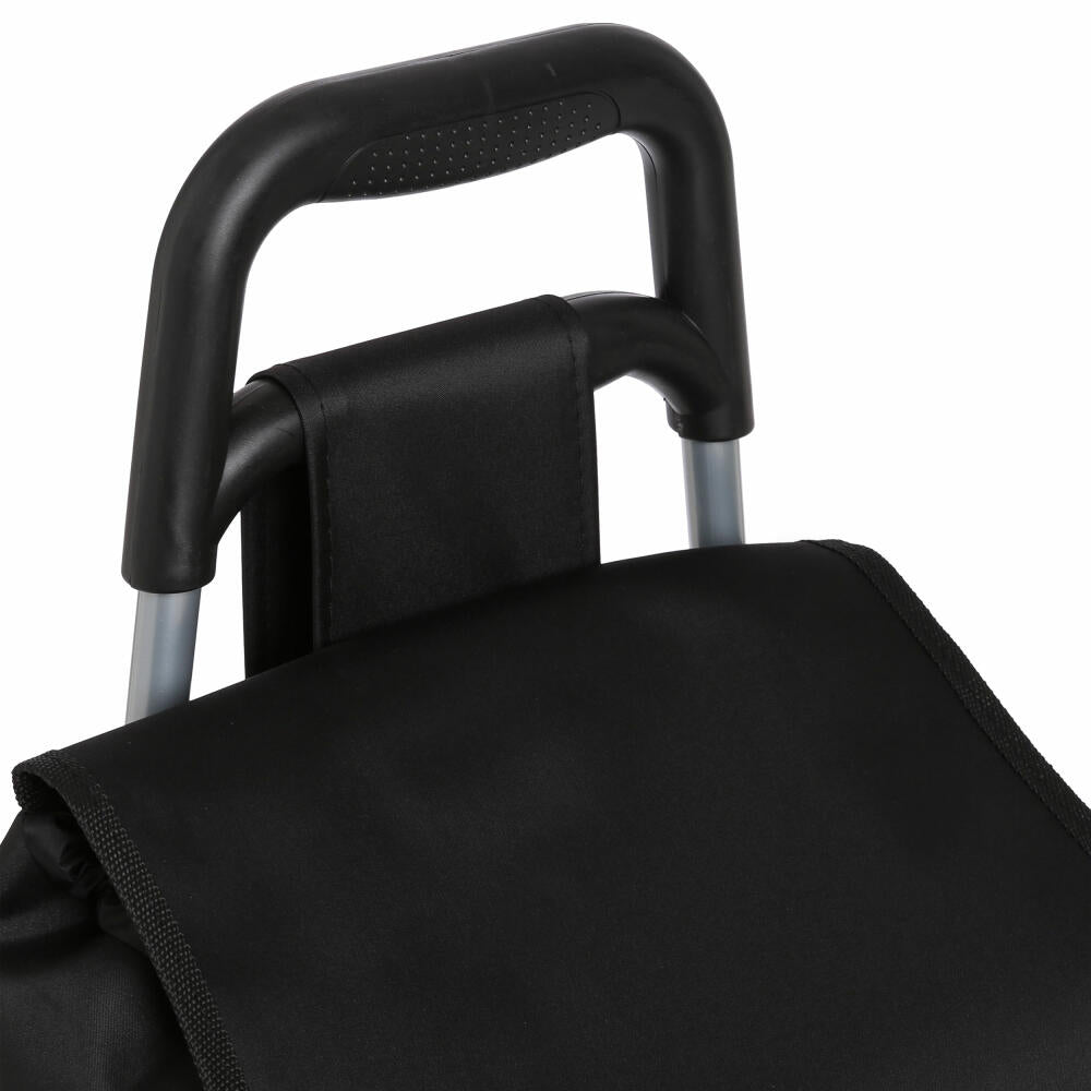 5five Simply Smart shopping trolley with handle, steel, polyester, plastic, black, 117012