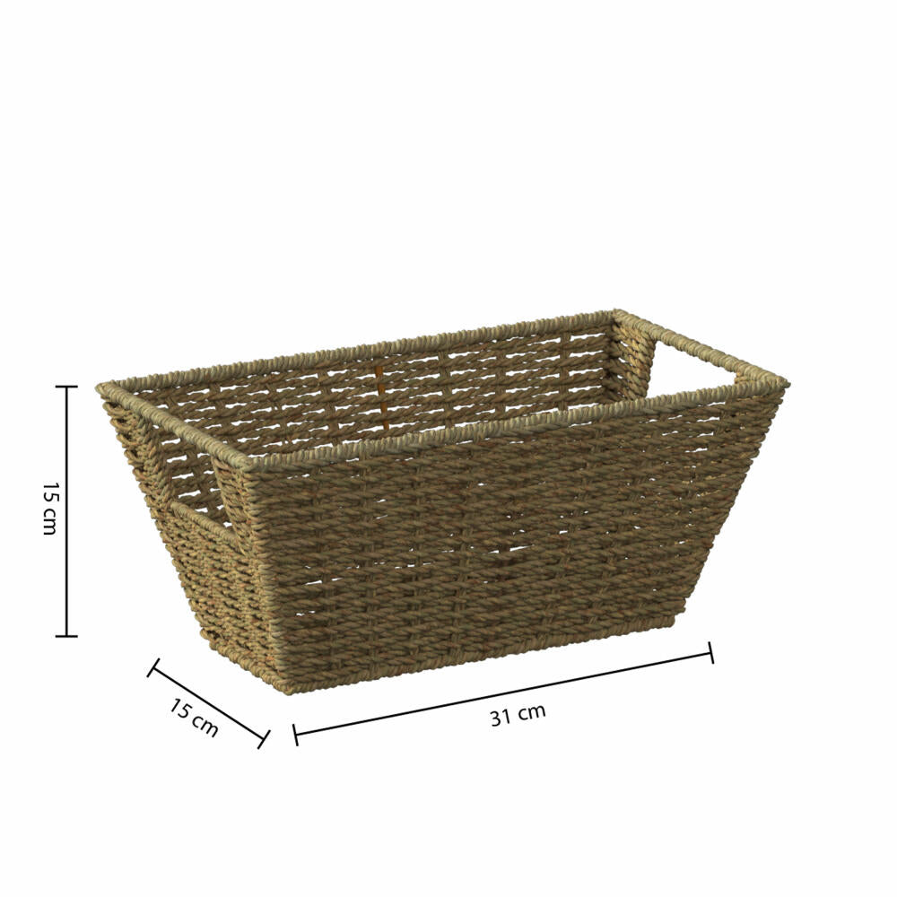 5five Simply Smart reed storage basket Mix N Module, reed, metal, brown, 15 x 31 cm, 174690