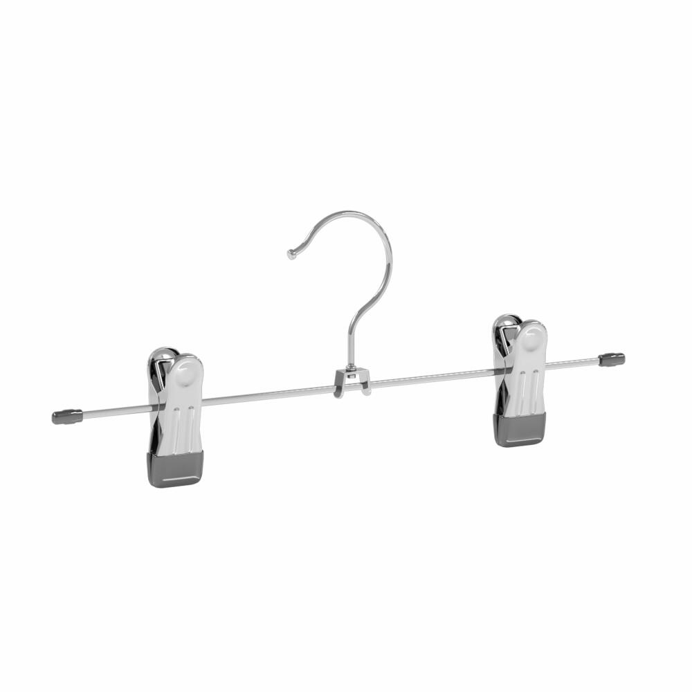 5five Simply Smart Clothes Hangers Set of 3 with Metal Clips, Metal, PVC Plastic, Silver, 116524