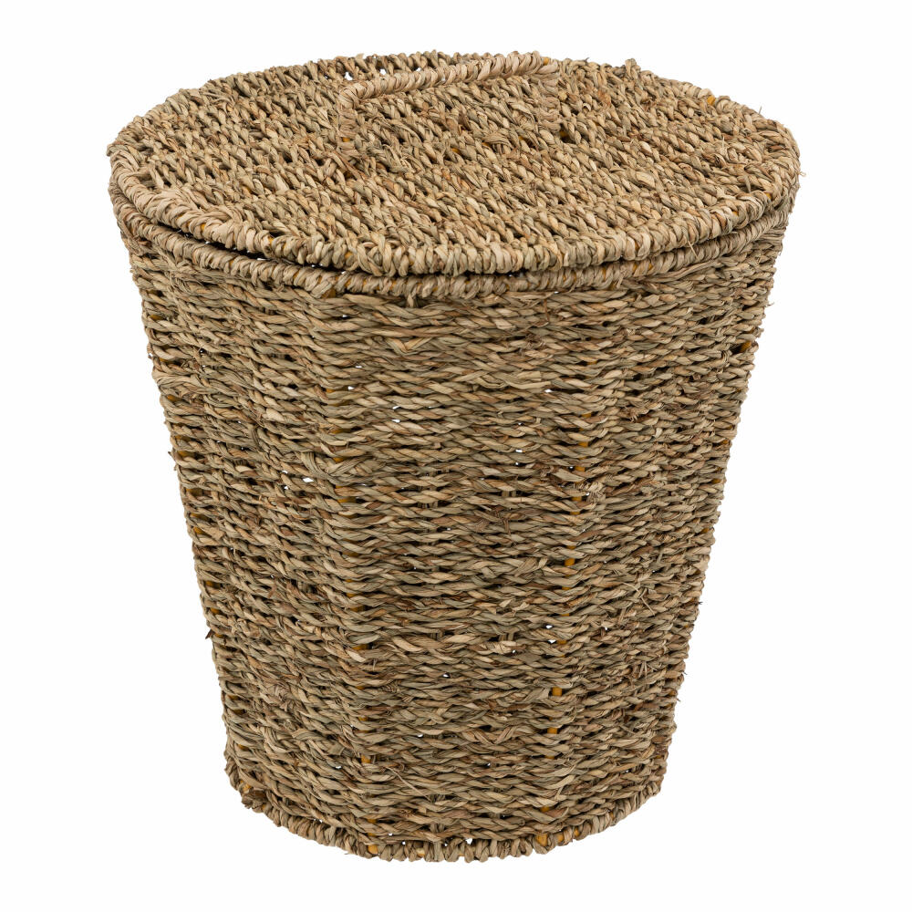 5five Simply Smart Laundry Basket Reed Basketry, Reed, Metal, Brown, 9 Liters, 174717