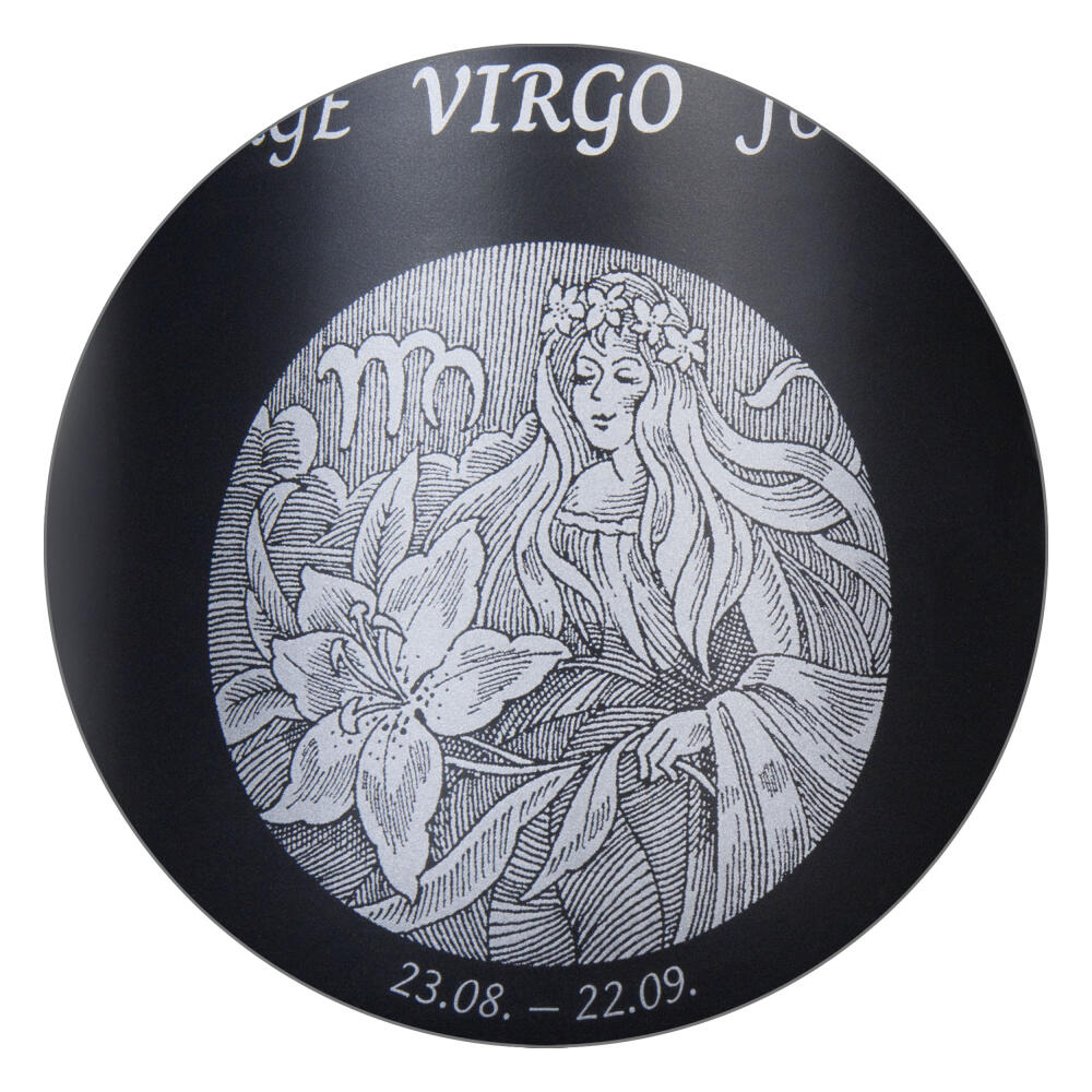 Könitz Mug Zodiac Sign Virgo, Cup, Coffee Cups, New Bone, Black, 395 ml, 1172392889