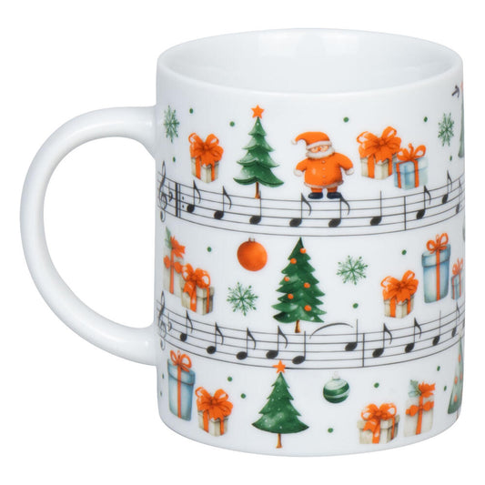 Könitz Becher Jingle Bells, Tasse, Kaffeetasse, Porzellan, Weiß, 300 ml, 1110022877