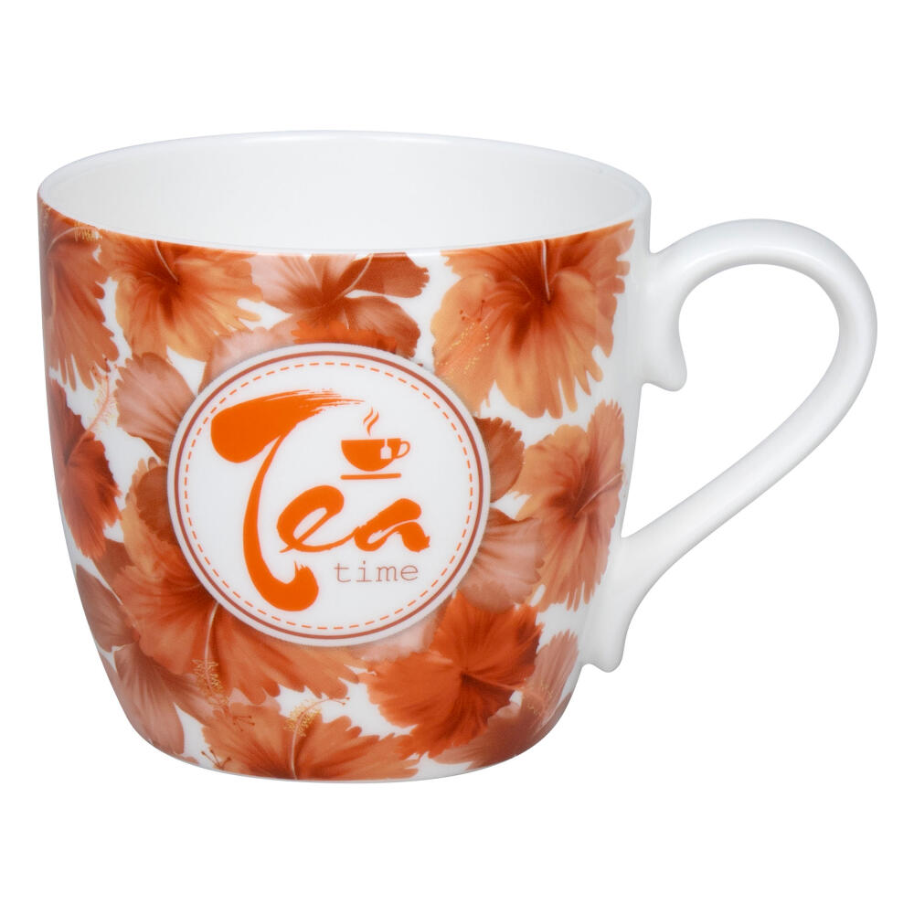 Könitz Mug Tea Time - hibiscus, Cup, Coffee Cup, Bone China, Red, 425 ml, 1120572870