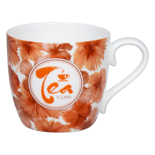 Könitz Becher Tea Time - hibiscus, Tasse, Kaffeetasse, Bone China, Rot, 425 ml, 1120572870