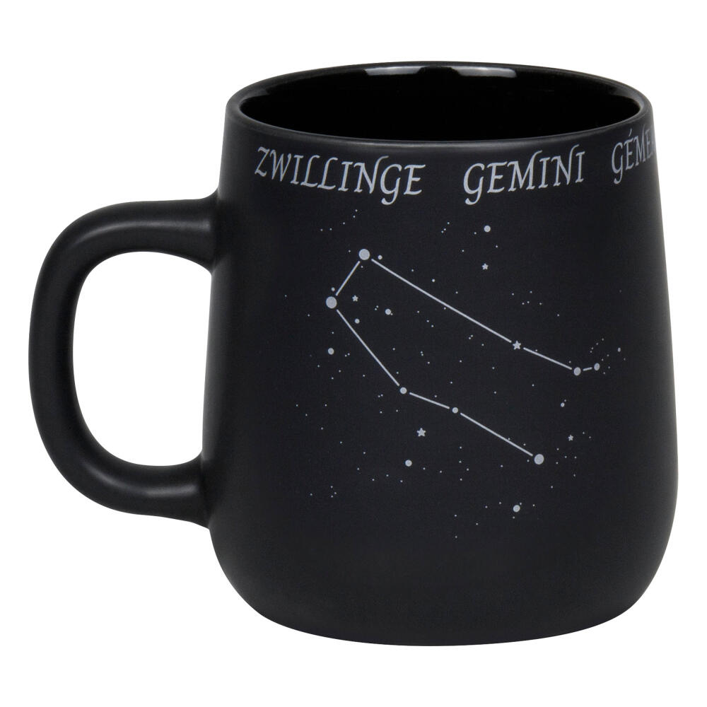 Könitz Mug Zodiac Sign Gemini, Cup, Coffee Cups, New Bone, Black, 395 ml, 1172392886