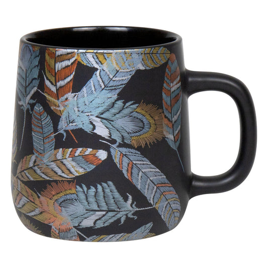 Könitz Mug Shiny Feathers, Cup, Coffee Cups, New Bone, Black, 395 ml, 1172392619