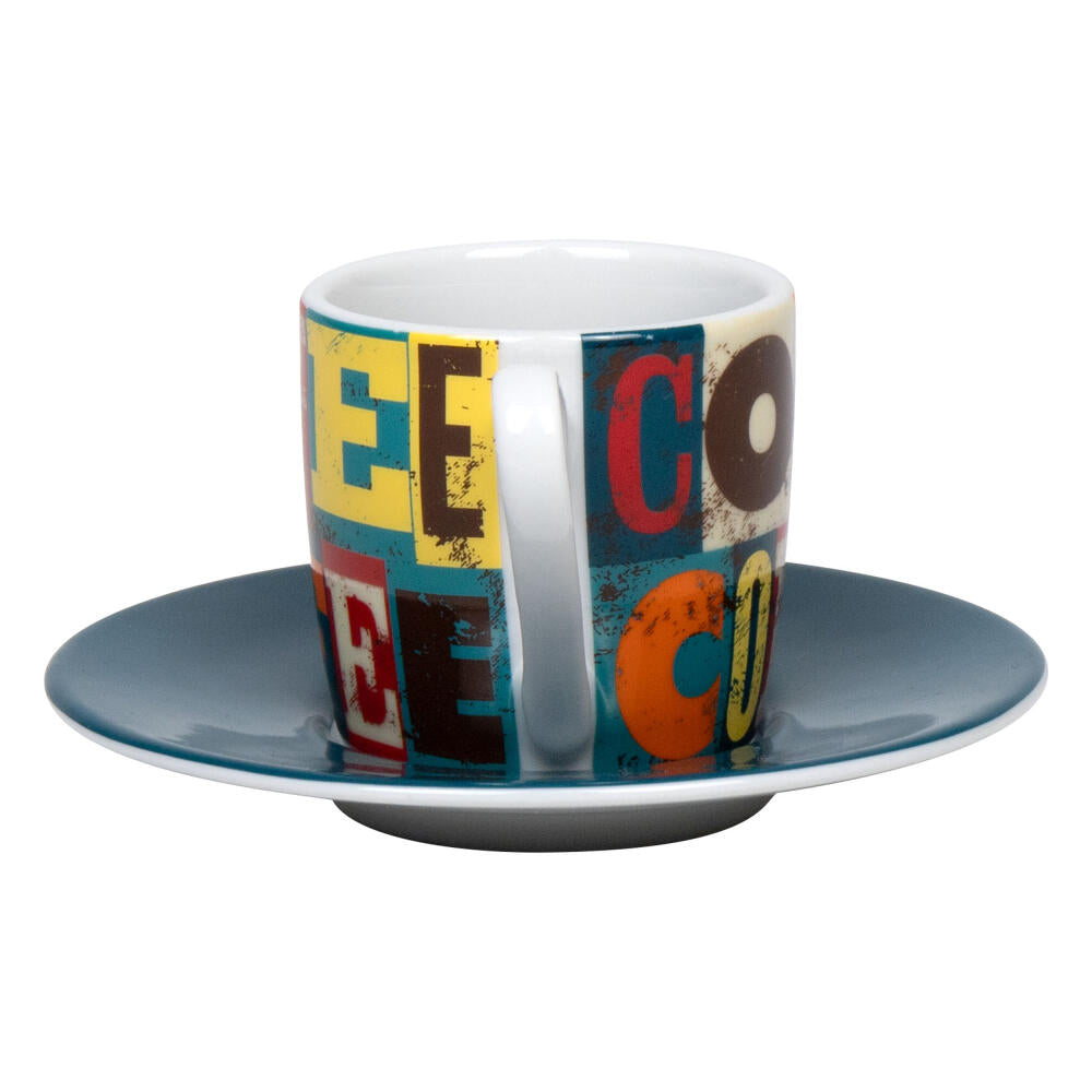 Könitz Espressotasse Coffee Squares, Tasse, Kaffeetassen, Porzellan, Bunt, 85 ml, 1150532835