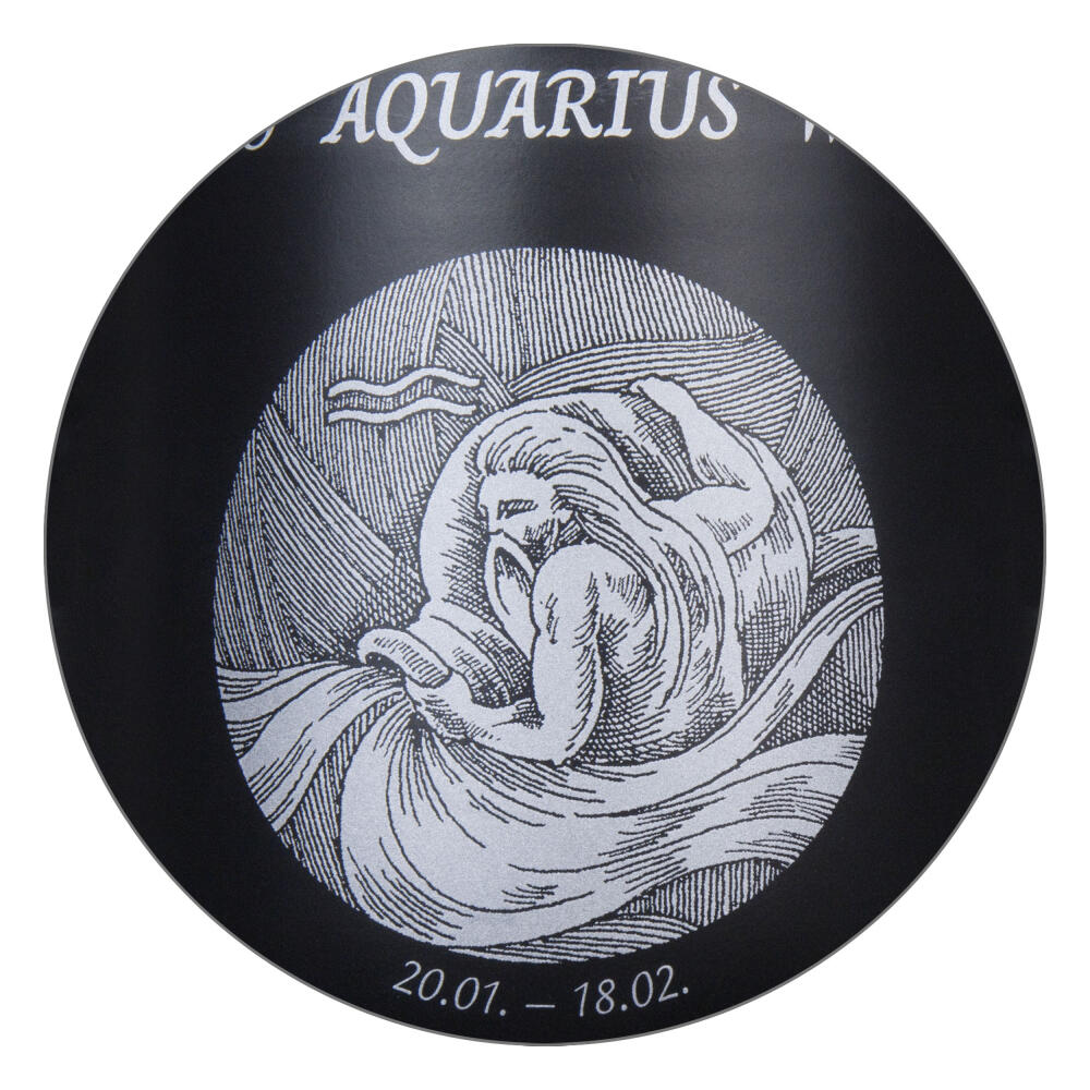 Könitz Mug Zodiac Sign Aquarius, Cup, Coffee Cups, New Bone, Black, 395 ml, 1172392882
