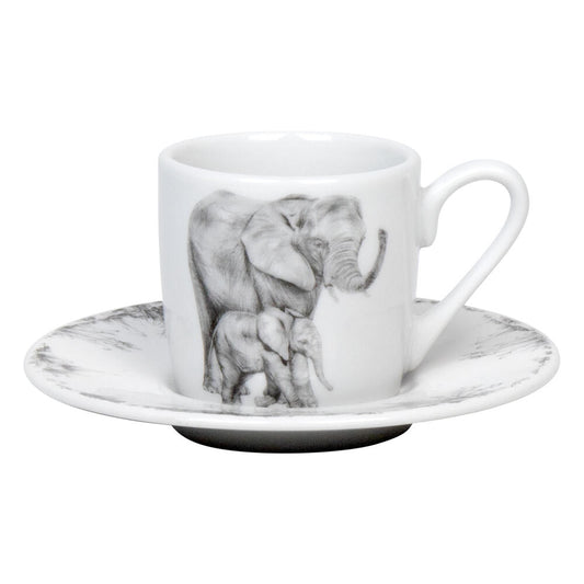 Könitz Espressotasse Amazing Animals Elefant, Tasse, Kaffeetassen, Porzellan, Weiß, 85 ml, 1150532761