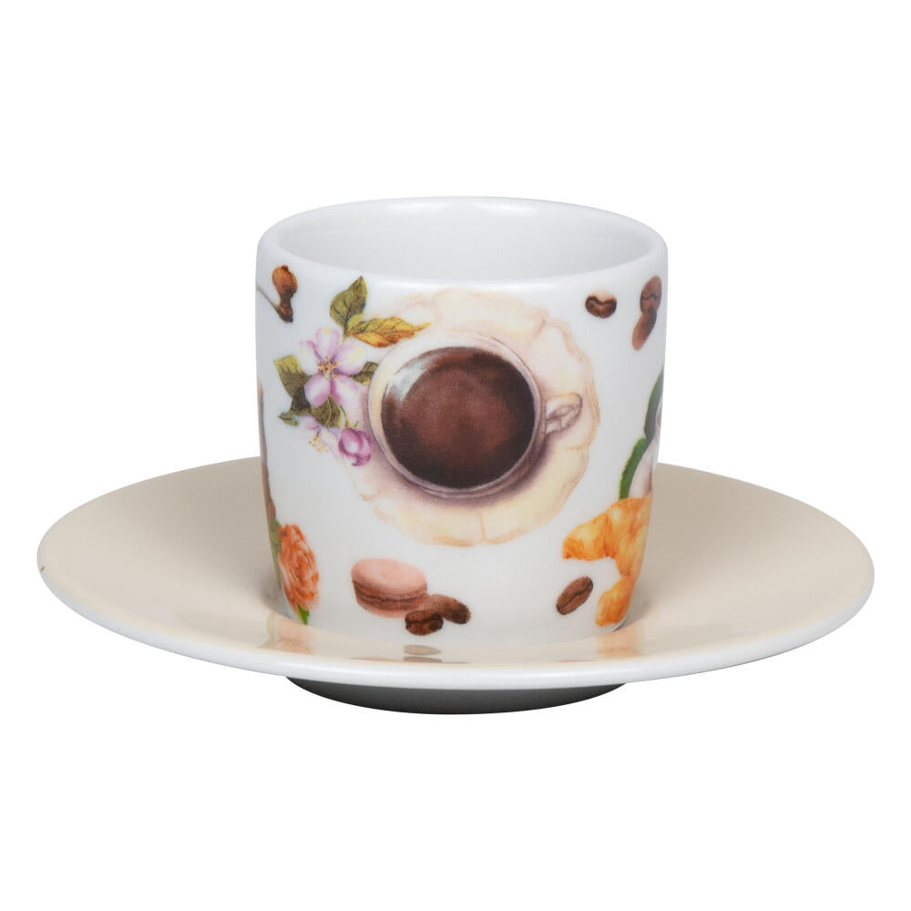 Könitz Espressotasse Coffee Birds, Tasse, Kaffeetassen, Porzellan, Braun, 85 ml, 1150532868