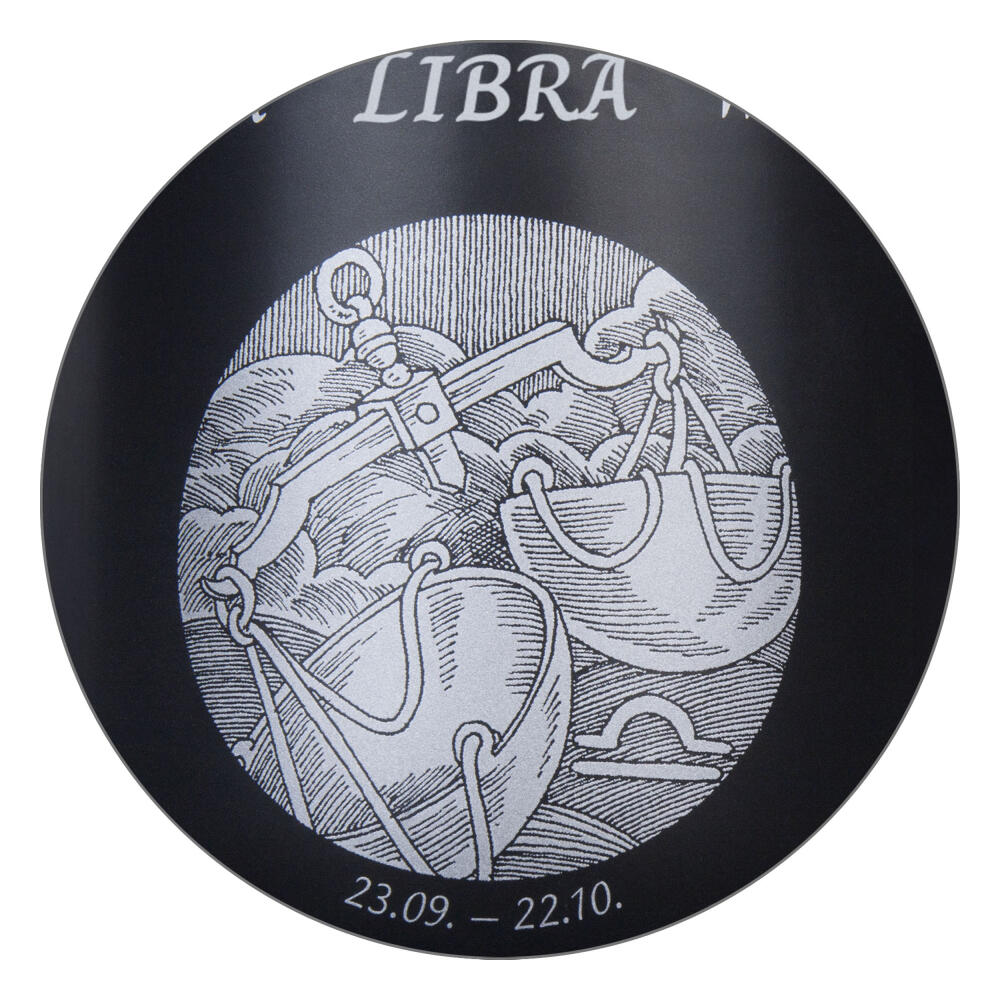 Könitz Mug Zodiac Sign Libra, Cup, Coffee Cups, New Bone, Black, 395 ml, 1172392891