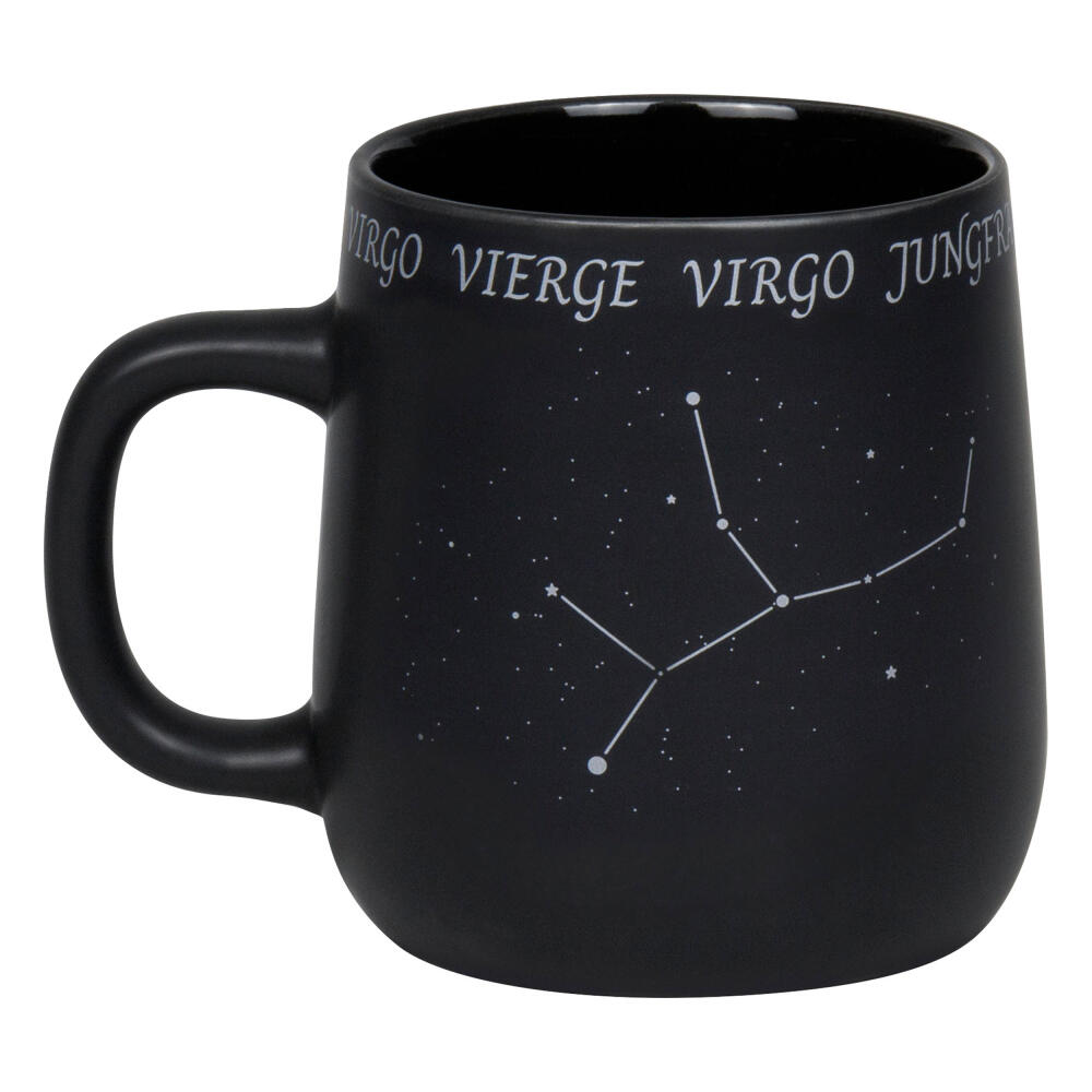 Könitz Mug Zodiac Sign Virgo, Cup, Coffee Cups, New Bone, Black, 395 ml, 1172392889