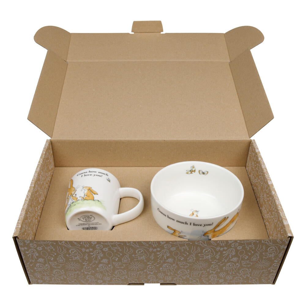 Könitz Kinderset 3-tlg. Guess how much i, Teller, Tasse, Schale, New Bone, Hellgrün, 1150002896