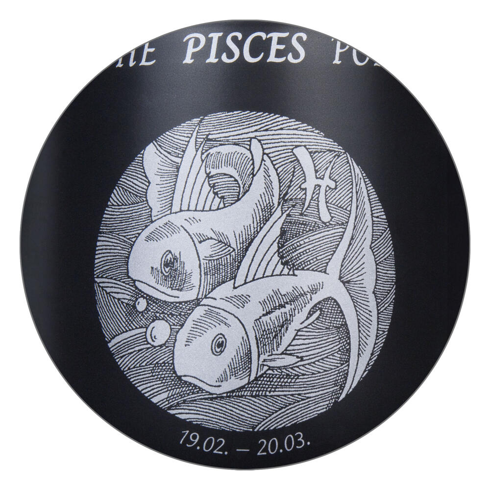 Könitz Mug Zodiac Sign Pisces, Cup, Coffee Cups, New Bone, Black, 395 ml, 1172392883