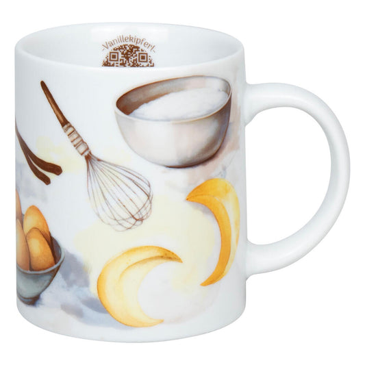 Könitz Becher Weihnachtsbäckerei Vanillekipf, Tasse, Kaffeetasse, Porzellan, Weiß, 300 ml, 1110022875