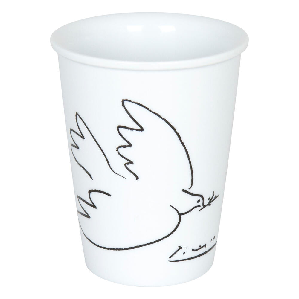 Könitz Coffee to go Mug Picasso - La Colombe De la Paix, Tasse, Kaffeetasse, Porzellan, Weiß, 380 ml, 1111620210