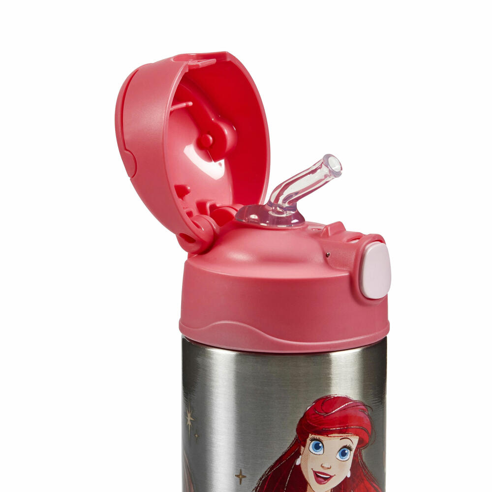 THERMOS kids insulated drinking bottle FUNTAINER STRAW BOTTLE DISNEY Princesses, thermos bottle, bottle, stainless steel, 350 ml, 4113413035