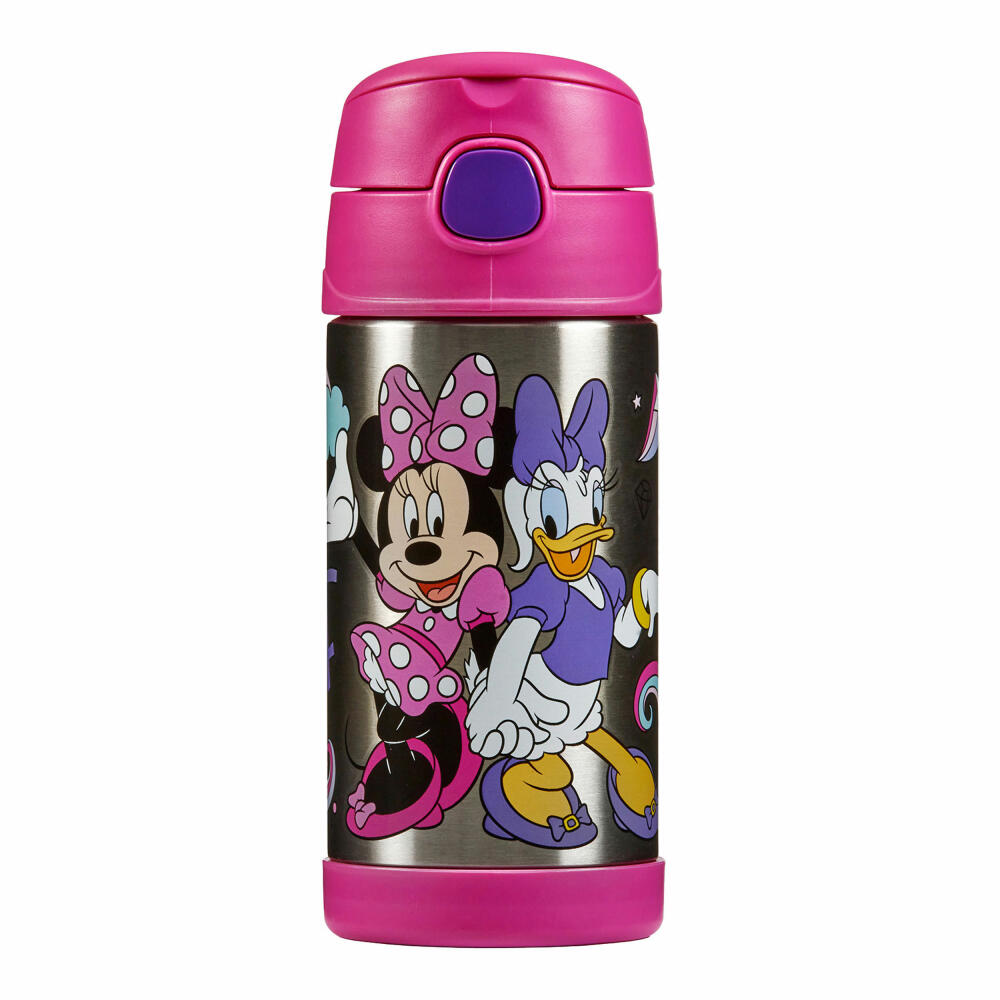 THERMOS kids insulated drinking bottle FUNTAINER STRAW BOTTLE DISNEY Minnie, thermos bottle, bottle, stainless steel, 350 ml, 4113412035