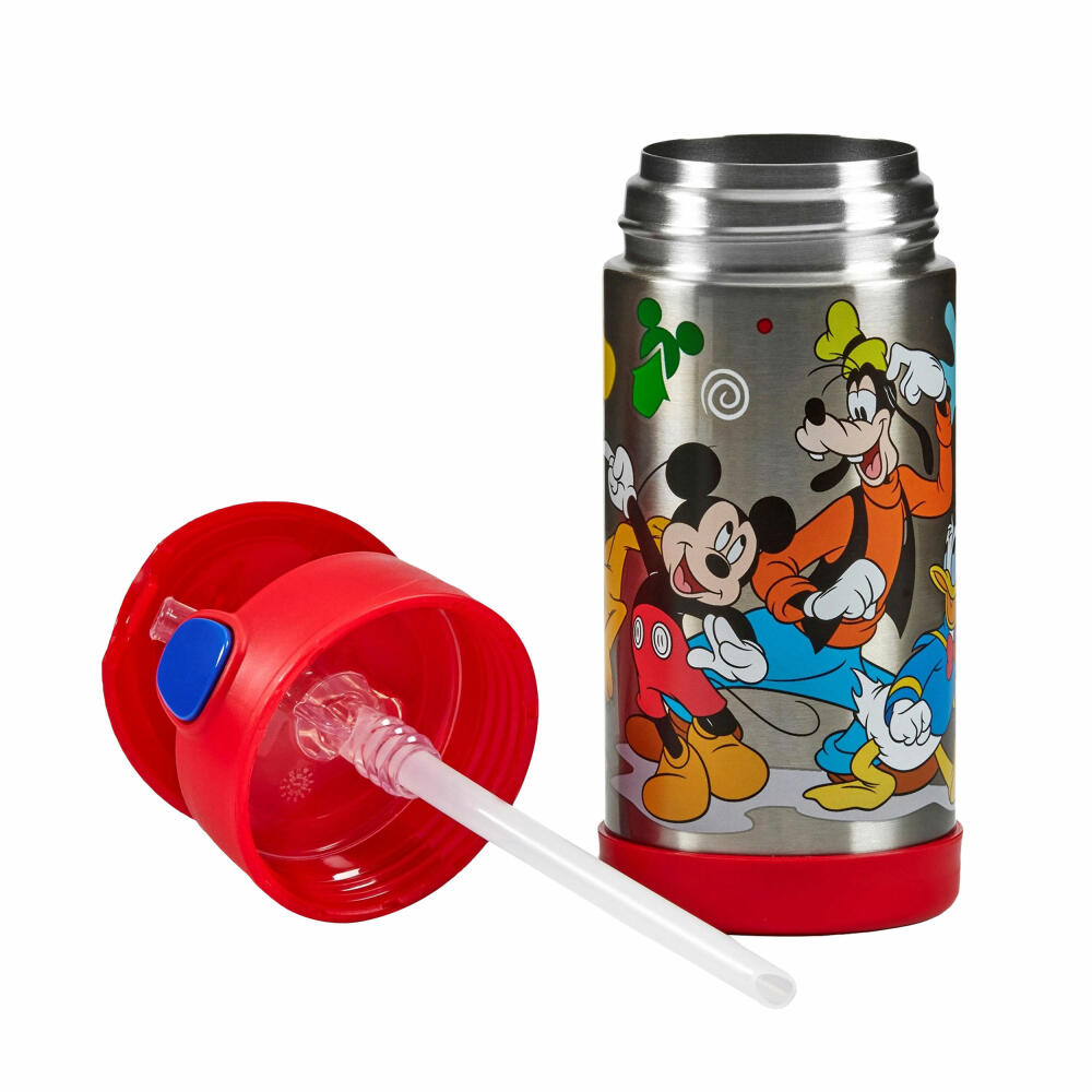 THERMOS kids insulated drinking bottle FUNTAINER STRAW BOTTLE DISNEY Mickey, thermos bottle, bottle, stainless steel, 350 ml, 4113411035