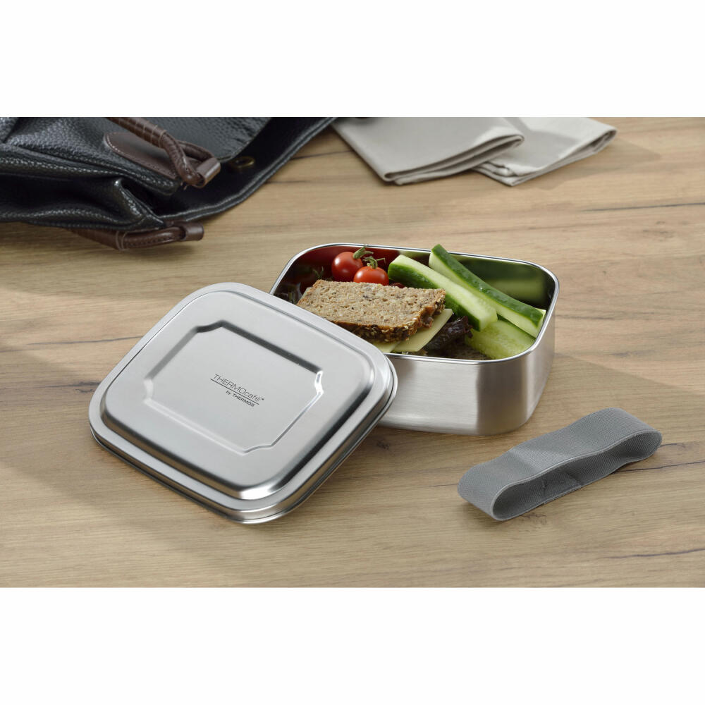 THERMOS food container TC SANDWICH BOX, lunch box, bread box, stainless steel, Stone Grey, 0.8 L, 4168234080