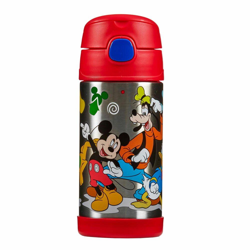 THERMOS kids insulated drinking bottle FUNTAINER STRAW BOTTLE DISNEY Mickey, thermos bottle, bottle, stainless steel, 350 ml, 4113411035