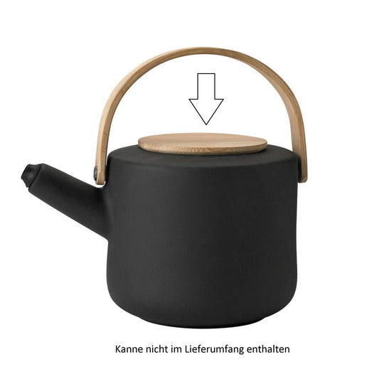 Stelton Ersatz-Deckel für Teekanne Theo X-642 black, Bambus, Silikon, Beige, R-134