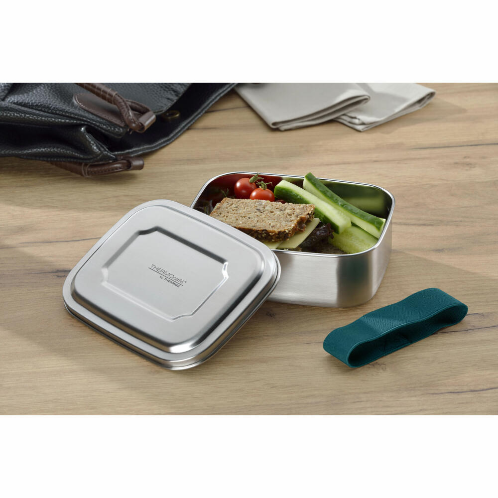 THERMOS food container TC SANDWICH BOX, lunch box, bread box, stainless steel, teal, 0.8 L, 4168255080