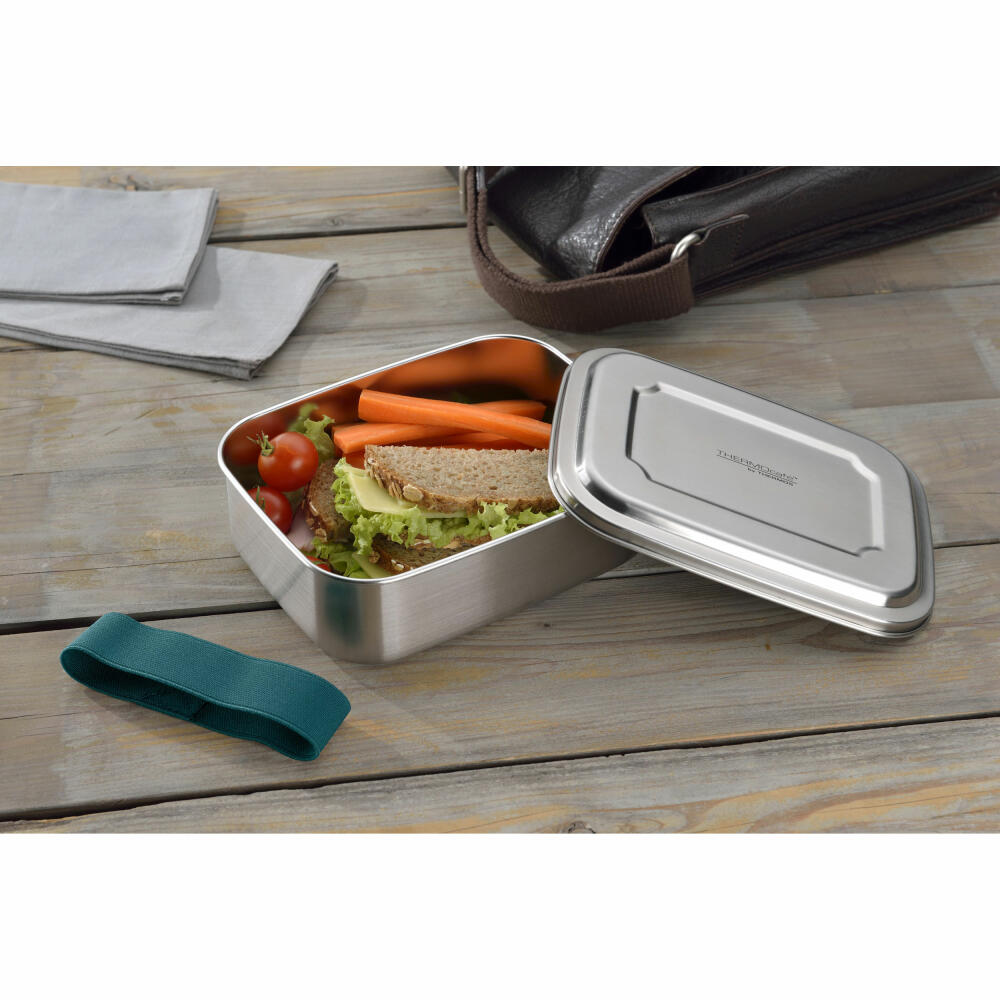 THERMOS food container TC SANDWICH BOX, lunch box, bread box, stainless steel, teal, 1 L, 4168255100