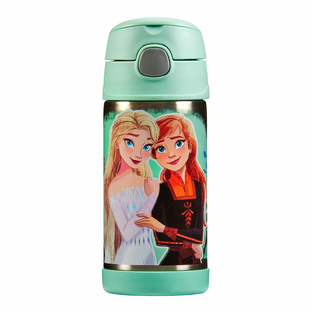 THERMOS kids insulated drinking bottle FUNTAINER STRAW BOTTLE DISNEY Frozen II, thermos flask, bottle, stainless steel, 350 ml, 4113414035