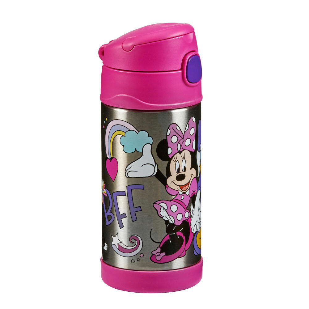 THERMOS kids insulated drinking bottle FUNTAINER STRAW BOTTLE DISNEY Minnie, thermos bottle, bottle, stainless steel, 350 ml, 4113412035