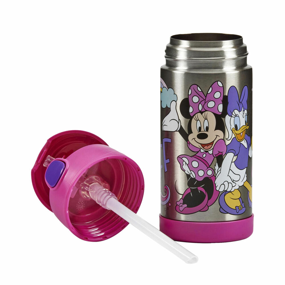 THERMOS kids insulated drinking bottle FUNTAINER STRAW BOTTLE DISNEY Minnie, thermos bottle, bottle, stainless steel, 350 ml, 4113412035