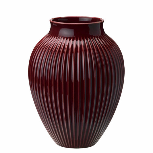 Knabstrup Vase Ripple, Dekovase, Blumenvase, Keramik, Berry, 27 cm, K1234-2