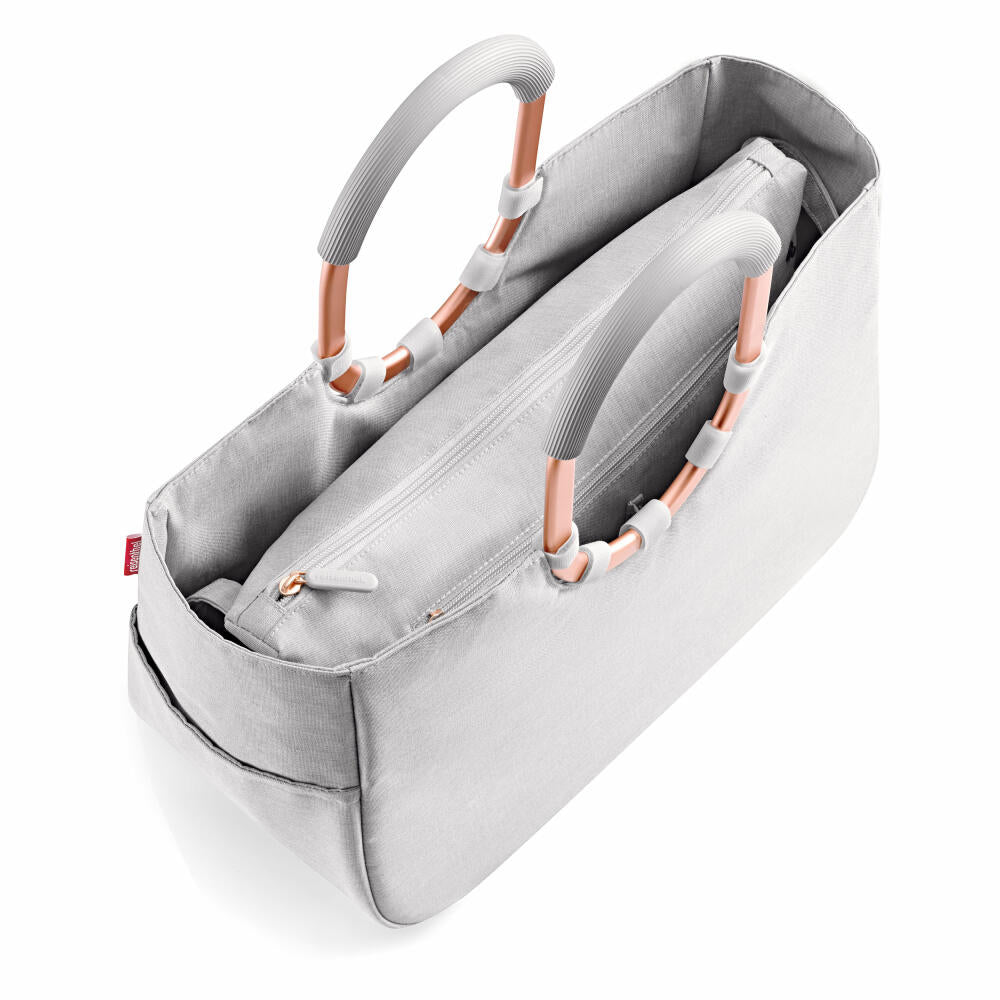 reisenthel loopshopper M, Einkaufstasche, Einkaufskorb, Tragetasche, Frame Twist Sky Rose, 12 L, OS1036