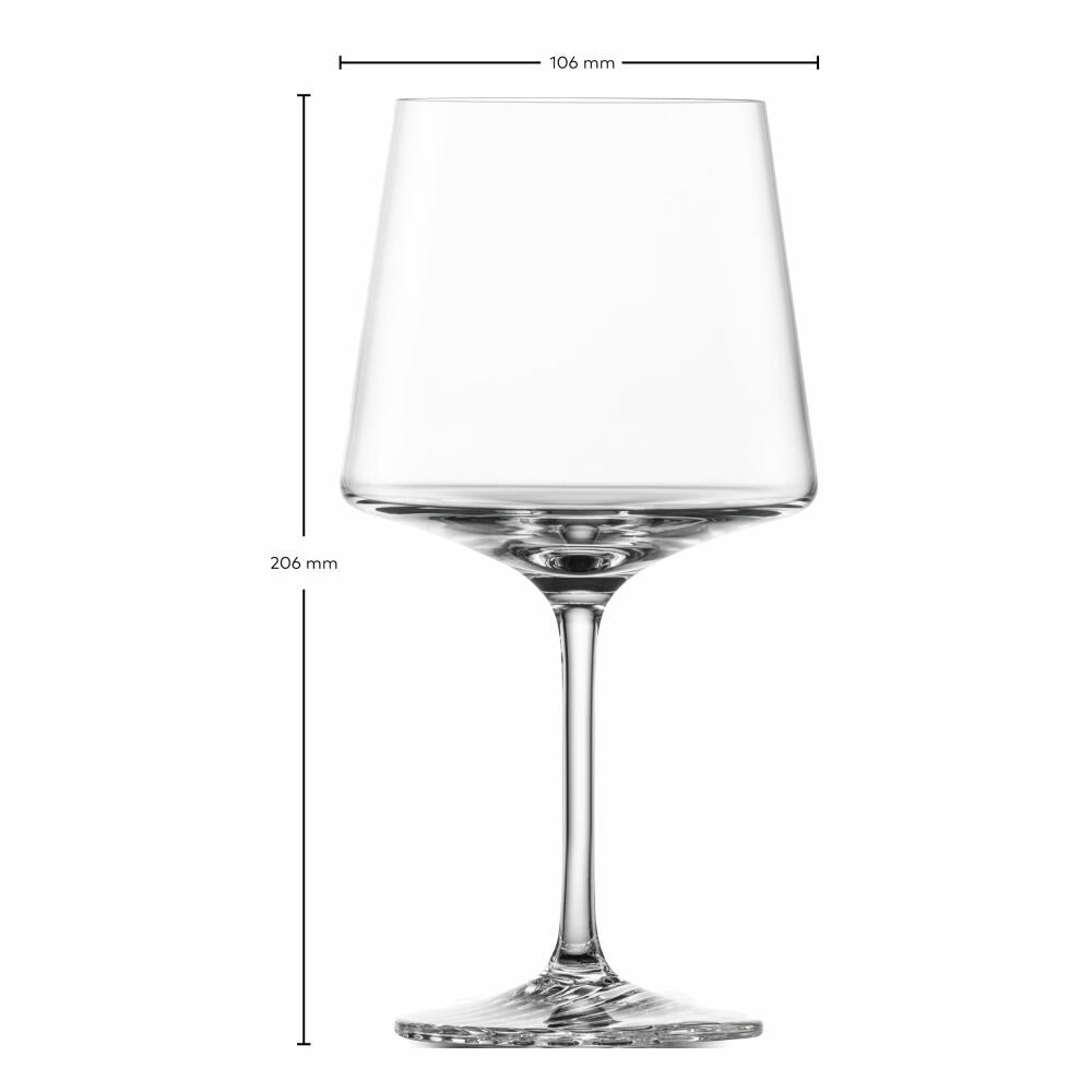 Zwiesel Glas Gin Tonic Glas Echo 4er Set, Kristallglas, Transparent, 630 ml, 123385