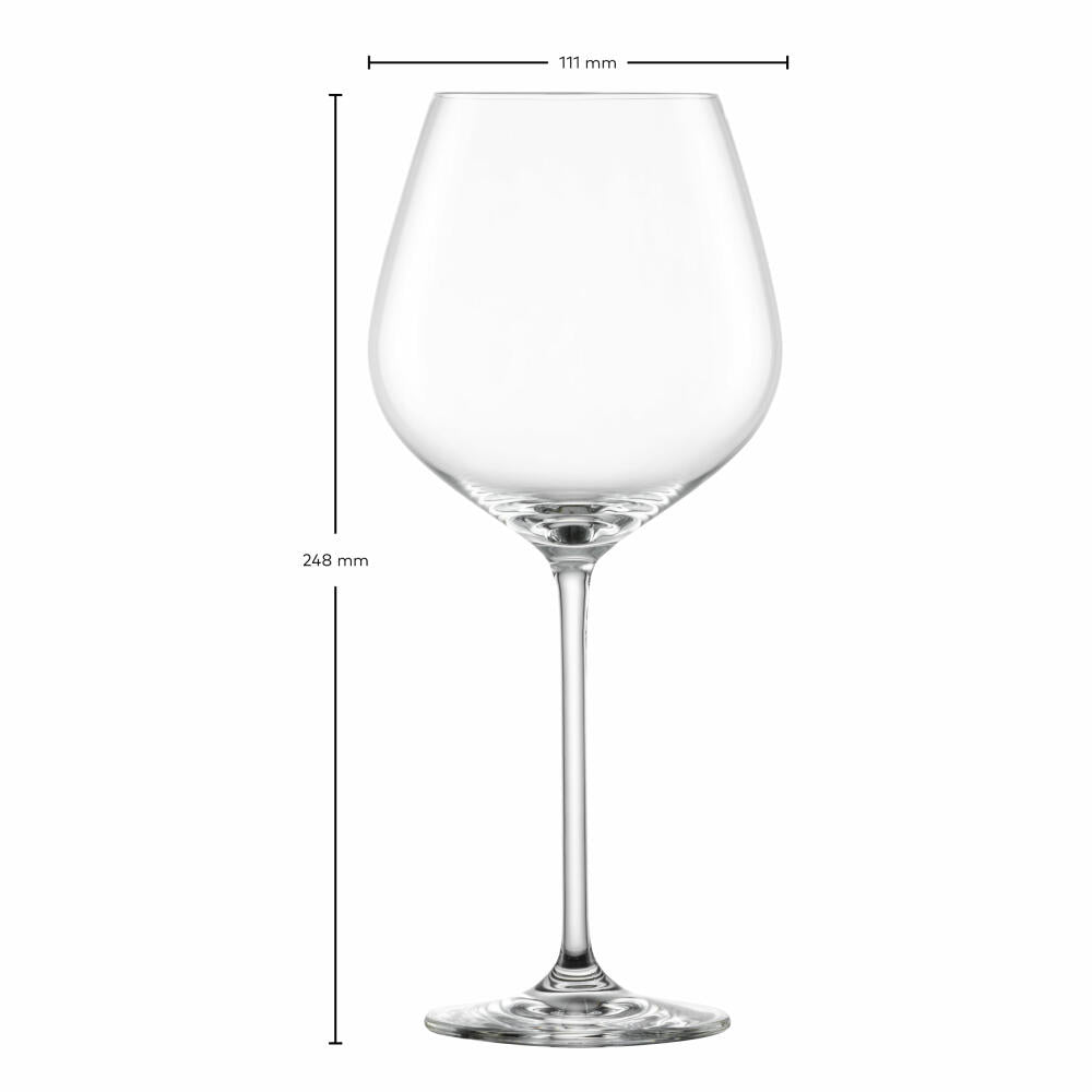 Schott Zwiesel Burgundy Goblet Fortissimo Set of 4, Crystal Glass, Transparent, 740 ml, 123683