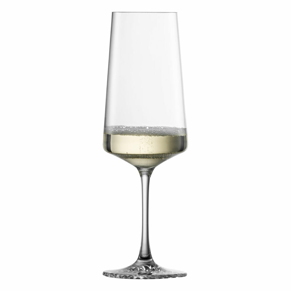 Zwiesel Glas Champagnerglas Echo 4er Set, Kristallglas, Transparent, 395 ml, 123382